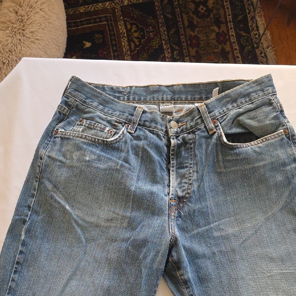 Lucky Men's 32 Regular Light Blue Denim Jeans